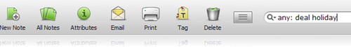 Evernote search bar