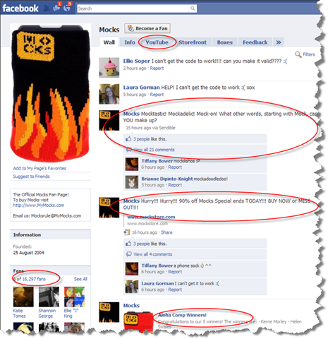 facebook page example. 2010#39;s Best Facebook Pages