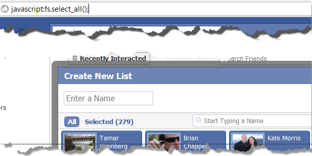 Select All for Facebook Lists