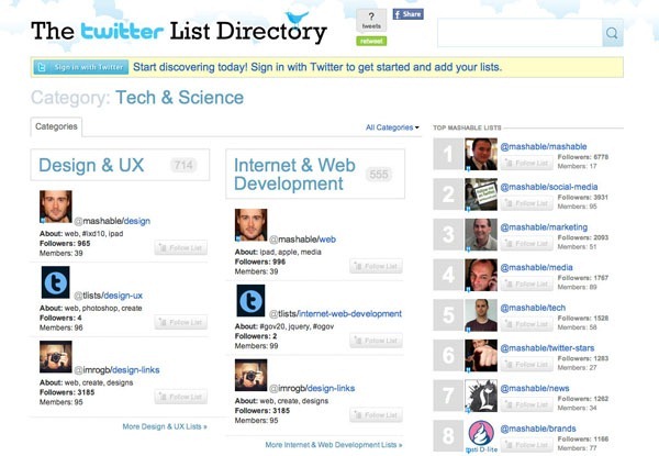 Mashanle Twitter List Directory Mashanle Twitter List Directory