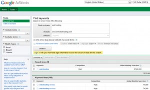 google adwords tool bar