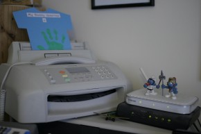 Fax and routers, with Smurfs Fax and routers, with Smurfs