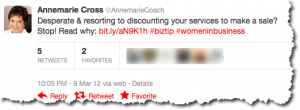 AnnemarieCoach Tweet