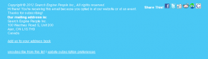 MailChimp Email Footer