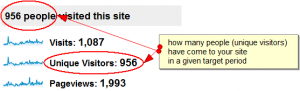 sales unique visitors