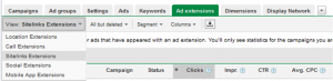 google adwords sitelinks ad extensions