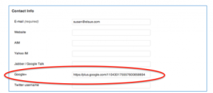 WordPress G+ Profile Link