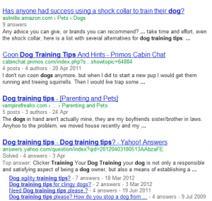 dog training discussions