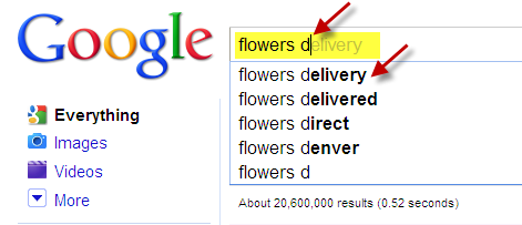 Google Instant Example