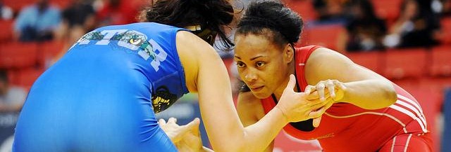 two wrestler facing it off two wrestler facing it off