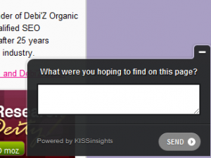 survey asking what were you hoping to find on this page