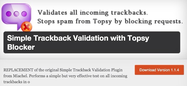 simple Trackback Validation Plugin For WordPress