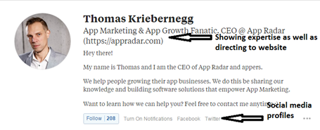 Example of a good Quora profile Example of a good Quora profile